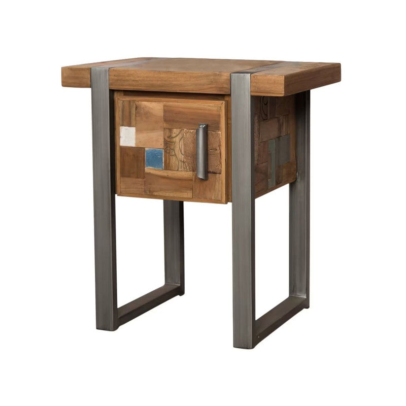 Woura Teak and Metal Vanity Unit