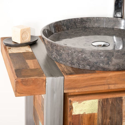 Woura Teak and Metal Vanity Unit